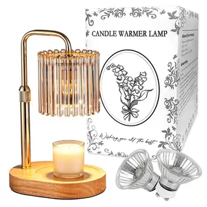 Wax Melting Scent Lamp, Lily of the Valley Decor Light, Height Adjust & Timing Function, Includes 2 Bulbs Supplied, Smokeless Home Scent Lamp for Dorm Desktop Bedroom Aesthetic