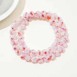 Flower-Pattern Millefiori Glass Loose Beads for DIY Jewelry - Multicolored Floral Beads for Bracelets & Necklaces