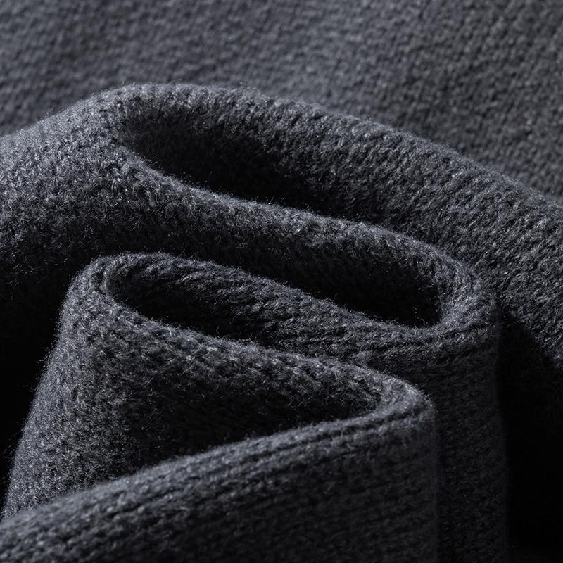 Men’s hooded knit sweater, simple classic design, autumn/winter cardigan with ribbed detailing, two pockets, available in multiple colors