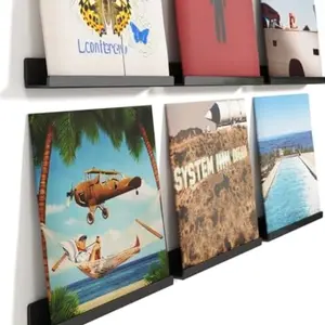 Record Floating Shelves, Set of 6 Acrylic Wall Shelves 30cm, Decorative Bookshelf for Photos/makeup, Ideal for Bedroom/living Room/bathroom