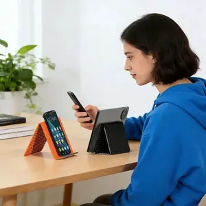 Tutew Portable Foldable Silicone Phone Holder, Flexible Silicone Phone Stand, Multi-Angle Adjustable Silicones Cell Phone Holder