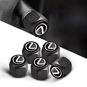 5pcs Metal Car Wheel Air Caps, Auto Tire Valve Stem Caps, Accessories for Lexus Rx Es Gs Ls Nx Rs Gx Lx RC Lc Rx350 Is250 Gx460
