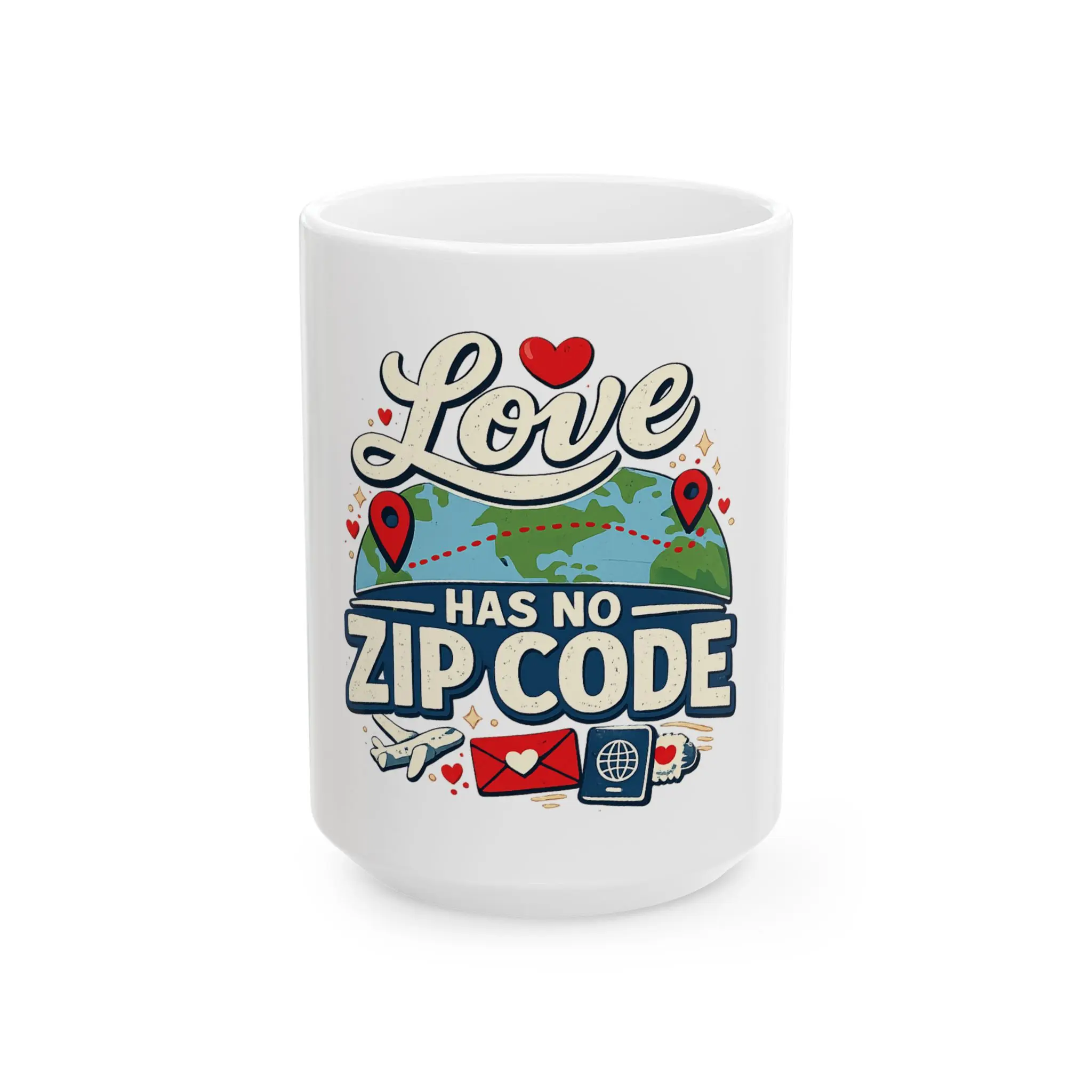 Love Has No Zip Code Mug | Long Distance Relationship/Marraige Ceramic Mug