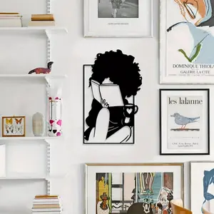 Silhouette Line Art Metal Wall Sign, Unique Artwork, Modern Abstract Design, Modern Wall Decor, Wall Art for Home Living Room Bedroom, Home Decor Ideas, Room Decor, Poster