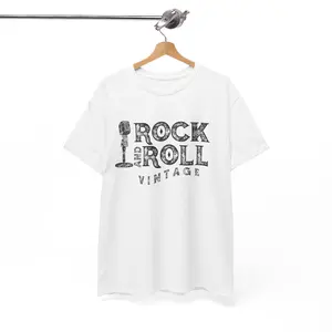 Rock and Roll Vintage Tee | Retro Microphone Graphic