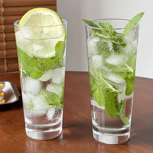 Long Island iced tea cup mojito cup Mojito cup thickened water glass Highwave straight glass juice drink glass