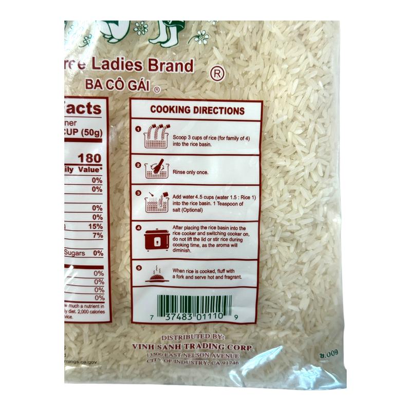 Three Ladies Brand Jasmine Rice Small Bag 5 lb