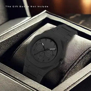 Edgy Digital Chrono Watch with Triple Dial Action - The All-Black Statement from Mainland China