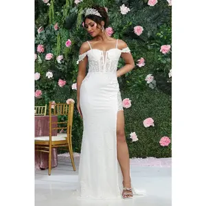 Sheath Wedding Dresses | Ivory Bridal Gown by RQ8107