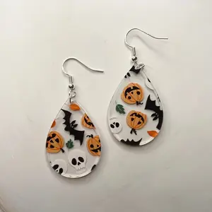 Spooky Halloween Dangle Acrylic Earrings