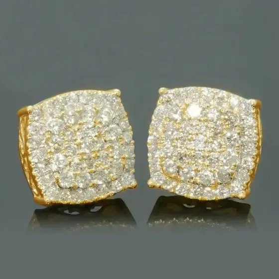 C2：Large Moissanite (Gold Square)