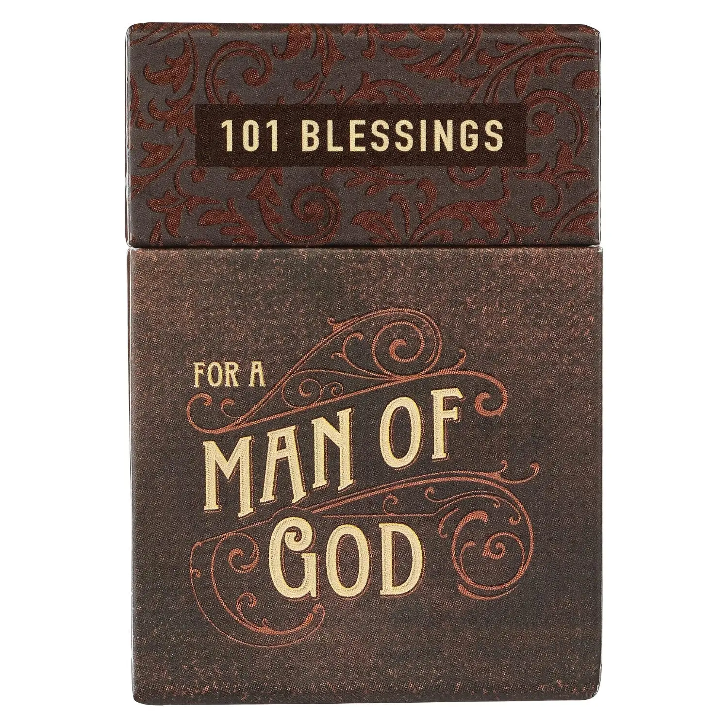 Christian Art Gifts Box of Blessings: 101 Blessings for a Man of God | Inspirational Cards to Keep or Share - Christian Gifts for Men, Faith Based, Gift Box with Lid, 51 Double-Sided Cards