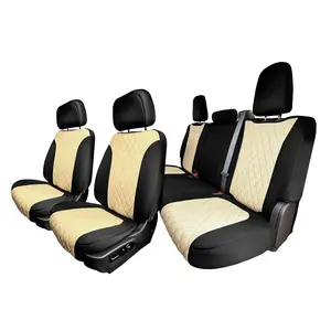 GMC Sierra 1500 2500HD 3500HD SLT | AT4 | DENALI 2019-2023 - Full Set Seat Covers - Beige Ultraflex Neoprene