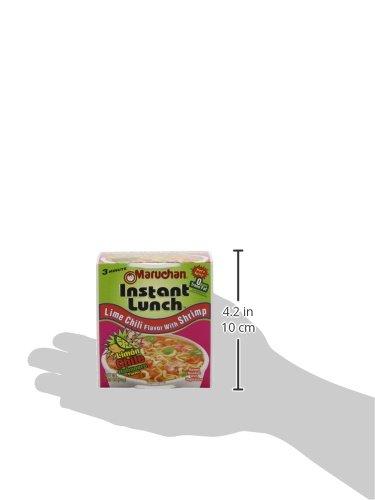 Maruchan Instant Lunch Ramen Noodles, Lime Chili with Shrimp – Japanese-Style Instant Noodle Soup, Quick & Easy Meal – 2.25 Oz Cup, Pack of 12