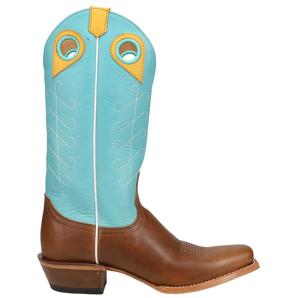 Justin Boots Womens Hattie Square Toe  Casual Boots Mid Calf Low Heel 1-2" - Blue