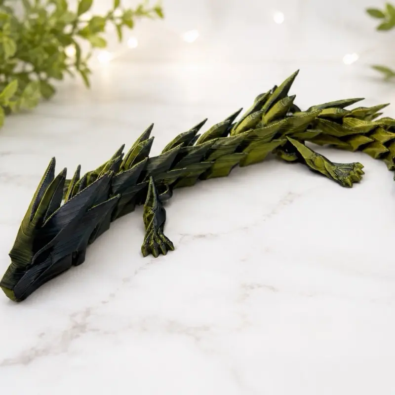 Articulated Prism Fang Dragon – Flexible 3D Printed Crystal Fantasy Dragon