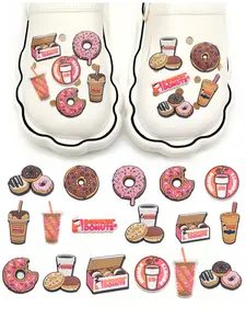 11 Pcs Donut Hole Shoe Charms For Bubble Slides Clogs Sandals,PVC Shoe Decorations Accessories Buckle For Christmas Birthday Gifts