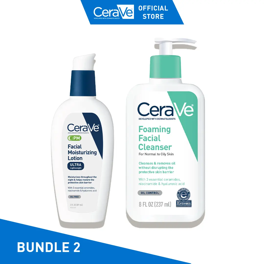 Foaming Cleanser + PM Facial Moisturizing Lotion