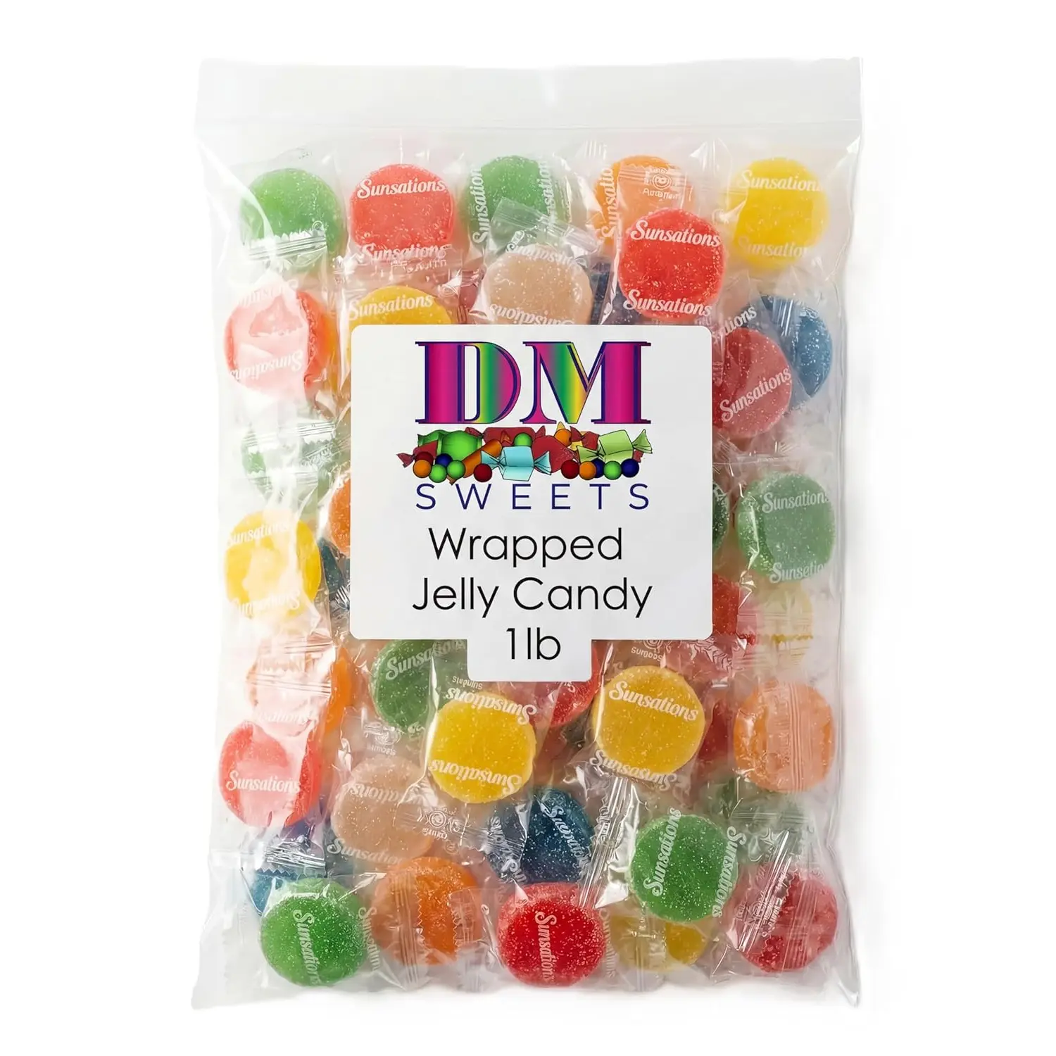 Assorted Individually Wrapped Fruit Jelly Candy - 1 lb Bulk Bag of Blueberry Apple Grapefruit Cherry Grape Lemon Orange Raspberry Flavors