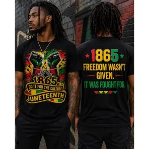Juneteenth 1865 Shirt |   Freedom Fought For |   Black History Culture Tee |   Black History Unisex Empowerment Graphic Tee