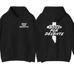 Dios Por Delante - Unisex Cotton Hoodie For Men And Women Design Casual Pullover