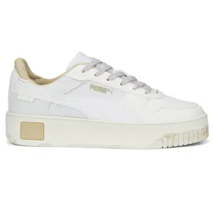 PUMA Womens Carina Street Platform Sneakers Shoes Casual - White
