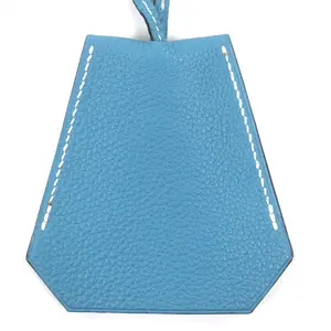 Pre-owned HERMÈS Calfskin Small Leather Goods Hermes Clochette Leather Necklace