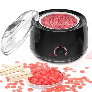 Hard Wax for Hair Removal, Rose Pink Wax Beads for Sensitive Skin and Brazilian Waxing,Wax Warmer For Hair Removal, Hard Wax Beads Kit, Wax Melt Warmer Kit
