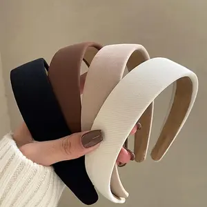 4pcs 38cm/14.96in Circumference Women's Vintage Elegant Solid Color Headbands, Fashion Versatile Styling Hair Accessories Suitable For Daily Wear, Washing Face, Makeup, Outfit Matching ,Head Piece, Headband Set