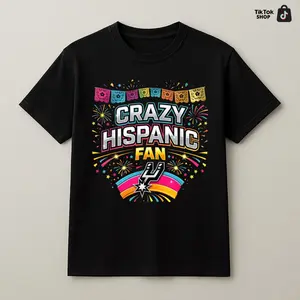 Crazy Hispanic Fan Spurs T-Shirt Fiesta Style San Antonio Basketball Shirt Funny Sports Fan Tee