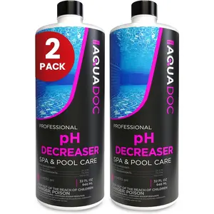 AquaDoc Spa pH Decreaser for Hot Tub - 32oz (2-Pack) - Sodium Bisulfate Spa pH Down for Water Balance - Made in USA