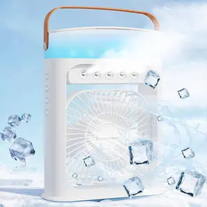 USB Portable Fan with adjustable 3 wind speeds and 3 misting modes. For an extra cooling effect, add ice cubes! Portable Evaporative Cooling Fan with Light, Portable Rechargeable Camping Fan, portable multi-functional fan, TikTokShopFallDealsForYou