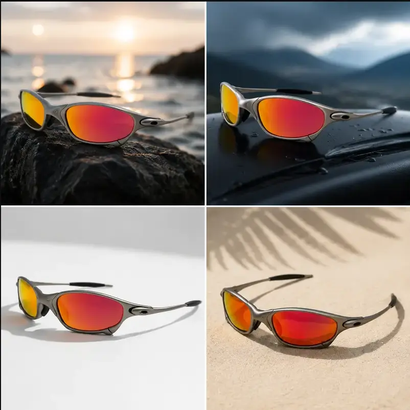 Juliet/ Romeo X-Metal Sunglasses Sporty Wraparound Shades for Men & Women, Polarized UV Protection, Black & Silver Frame, Y2K Streetwear Eyewear for Driving, Cycling & Outdoor Style