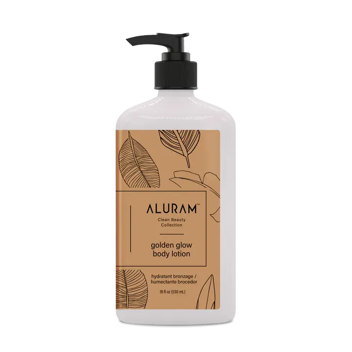 Golden Glow Body Lotion - 18 FL OZ | Gradual Self Tanning Lotion for Face & Body - Infused with Squalane & Watermelon Seed Oil - Lightweight Body Moisturizer for Soft Radiant Skin - Daily Skincare