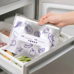 30PCS Reusable Aluminum Foil Sealable Storage Bags, 2025 New Resealable Vacuum Zipper Pouches for Food, Stand Up Foil Sealable Bags with Label and Zip Lock for Vegetable Fruit Meat (10*S+10*M+10*L)