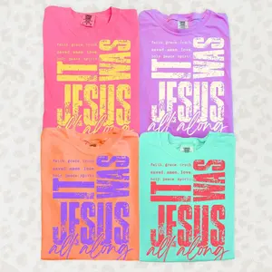 Comfort Colors It Was Jesus All Along Bundle  Bible Spirit Christian Jesus  God , Bible Verse Sublimation, Faith Religious