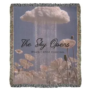 Inspirational Diamond Rain Cloud Throw Blanket, Soft Life Aesthetic Blanket, Healing Gift for Her, Cozy Motivational Throw Blanket