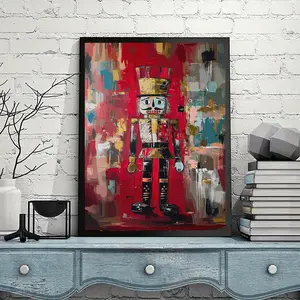 Self-Made 5D Diamond Painting Kit Nutcracker Pattern, Full Round Drill Art Set, Perfect Gift for Adults and Beginners, Home Decor