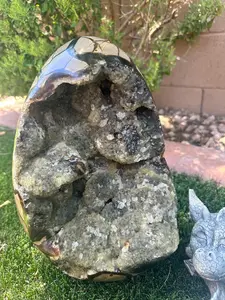 Mesmerizing Septarian Dragon Egg Natural Stone Specimen for Crystal Collectors and Home Decor 25 Pound Calming Meditation Crystal