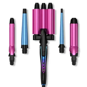 Farery Waver Curling Iron Set, 5 in 1 Curling Wand Set, Instant Heat Up, 5 Adjustable Temperature for Short to Long Hair