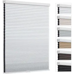 Changshade Blackout Cordless Cellular Shades Honeycomb Window Blinds, Room Darkening Black Out Light Blocking Thermal Insulated Pull Down 1.5" Cell for Bedroom, Bathroom, Shade Size 31" Wx72 H, White