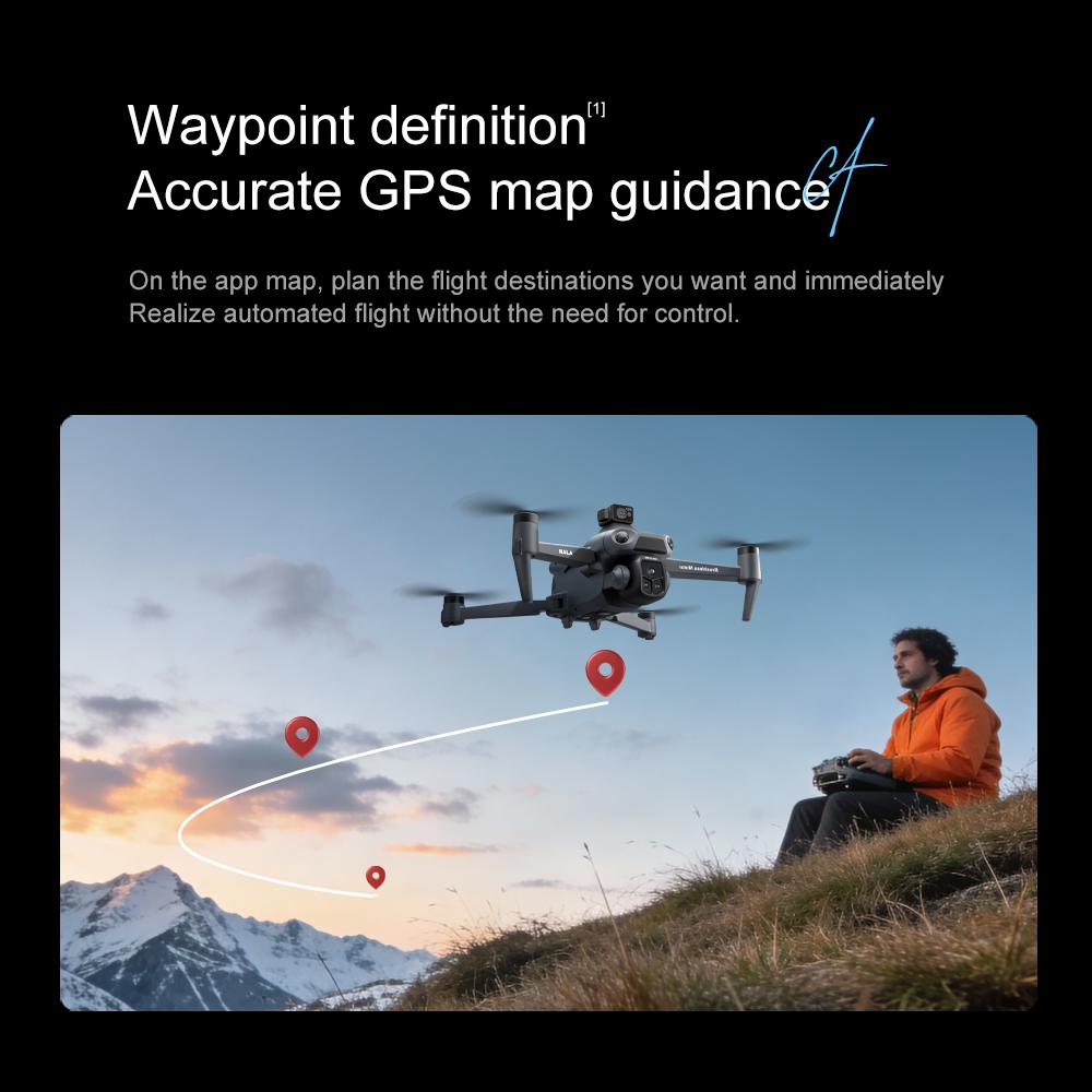 GPS Drone with 8K  Dual Cameras (50fps), 2000m Long Range, Large Screen Remote Controller, Auto Low Power Return, 244g Lightweight Quadcopter, 100m Max Flight Altitude, Lithium-Polymer Battery, 2 Batteries
