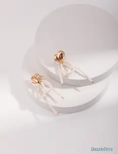 Genuine Sterling Silver Shell Pearl Earrings