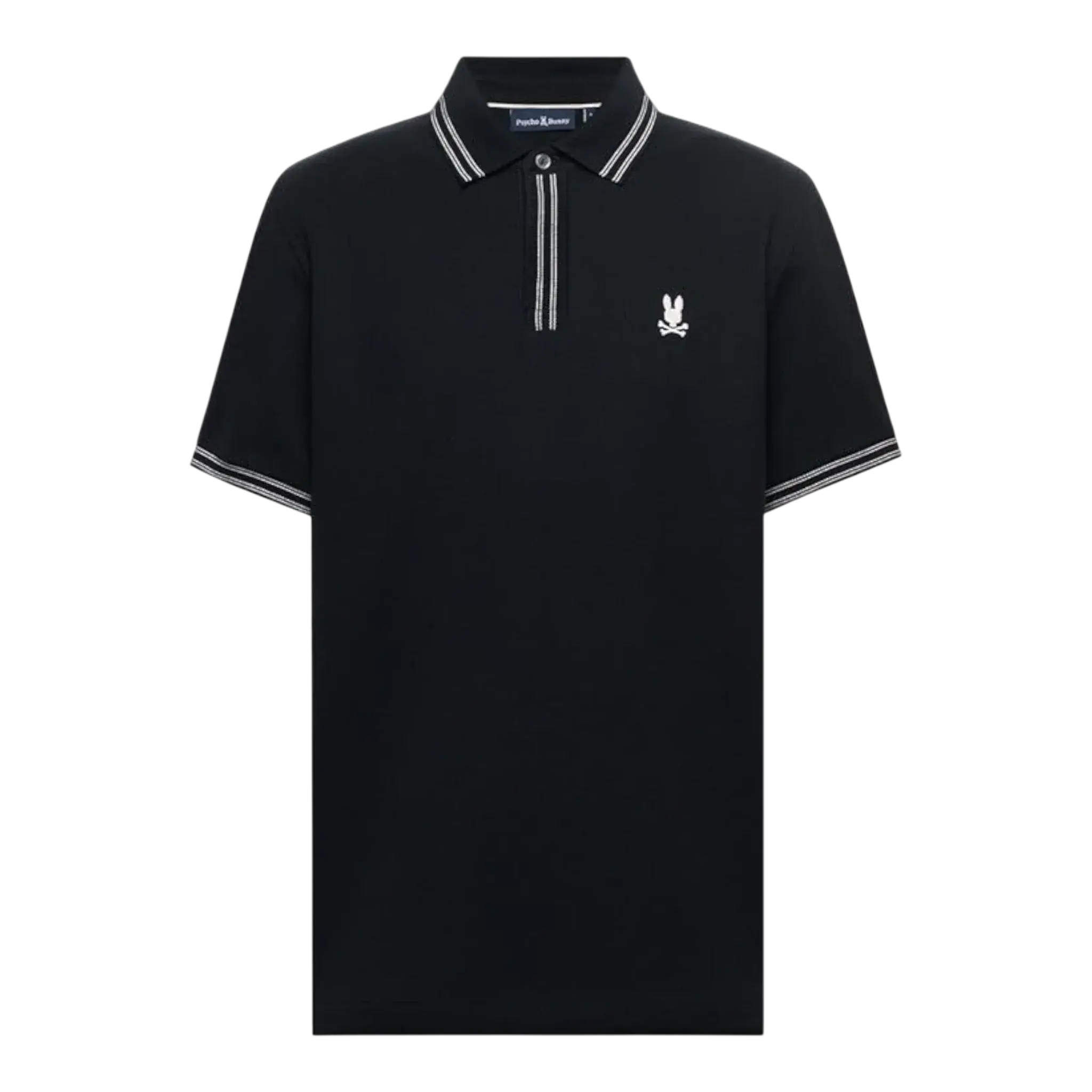 Psycho Bunny Dax Pique Polo in Black | Men's
