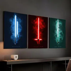 Light Pattern Canvas Painting Poster, Modern Wall Art Poster, Wall Art Decor for Home Living Room Bedroom Office