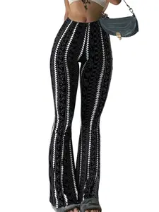 Women’s Retro Print Flared Pants