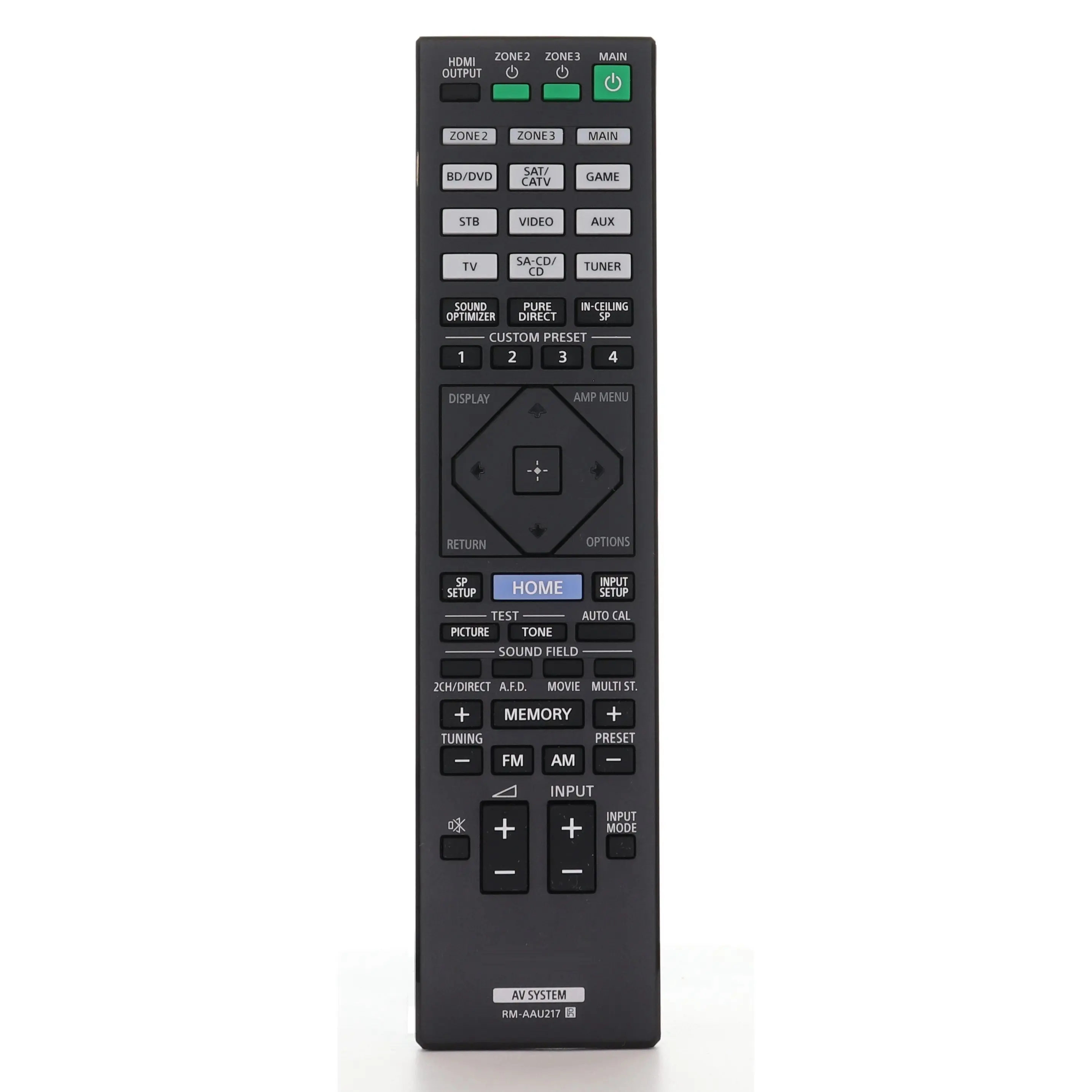Sony RM-AAU217 A/V Receiver System Remote Control - 1-492-849-21