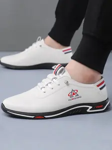Men's Business Casual Shoes, Fashion Leather Lace-Up Boots, Four Seasons Wearable, Stylish Men's Footwear for Daily Use, Sneaker, Trainer