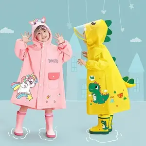 Children's Raincoat  Kindergarten Preschool Elementary School Preschool Backpack Location Waterproof Raincoat for Kids