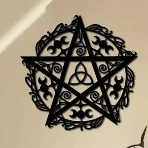 Star Wall Art, Unique Artwork, 1 Count Metal Hollow Out Wall Hanging Decor for Home Living Room Bedroom Office, Home Decor